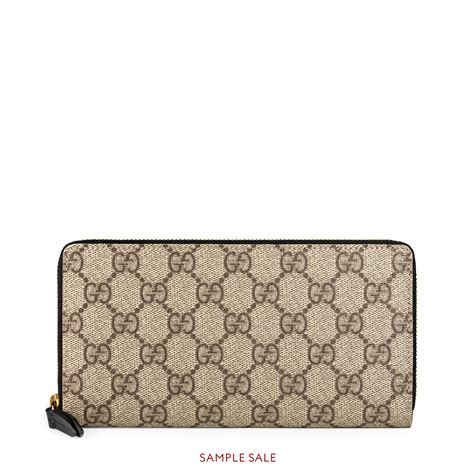 gucci supreme zip around wallet